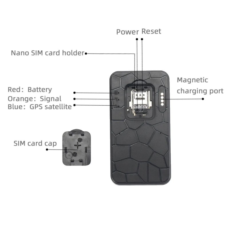 Traceur GPS 4G étanche aimanté avec micro 60 jours