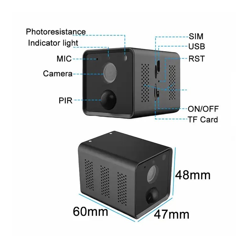 Caméra WIFI connectée longue autonomie détection de mouvement PIR