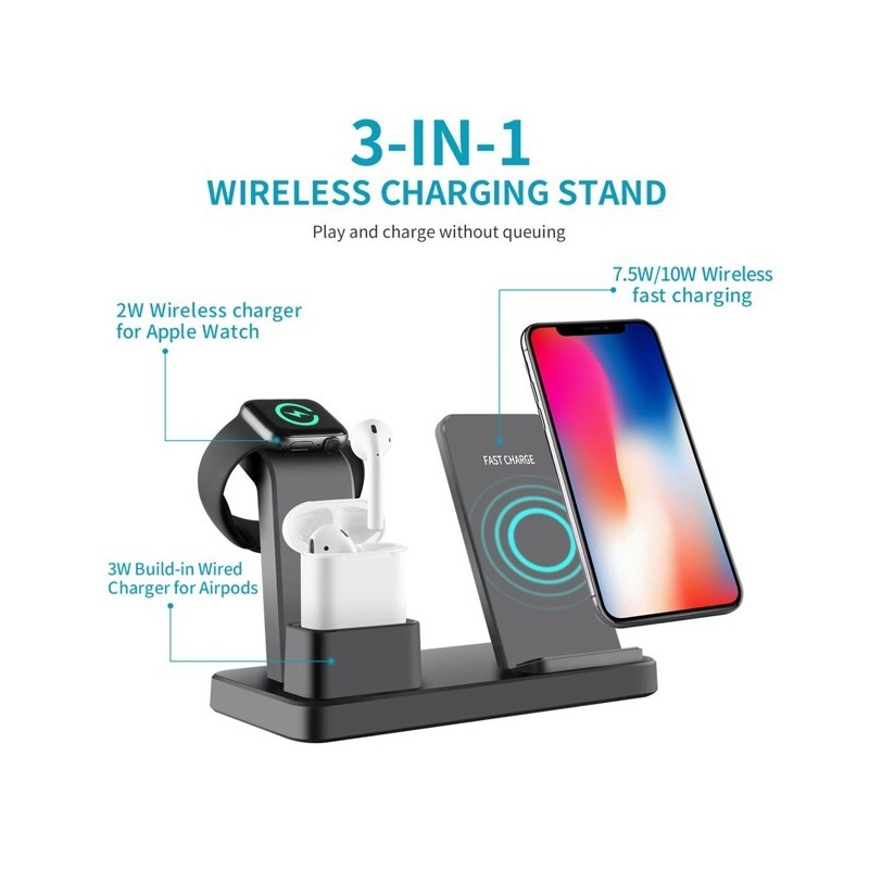 Station de charge induction avec caméra WIFI Full HD