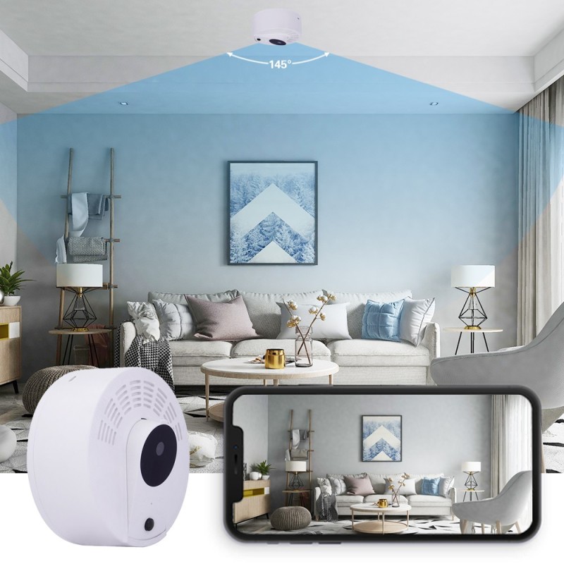 Détecteur de fumée caméra WIFI longue autonomie 1 an détection de mouvement