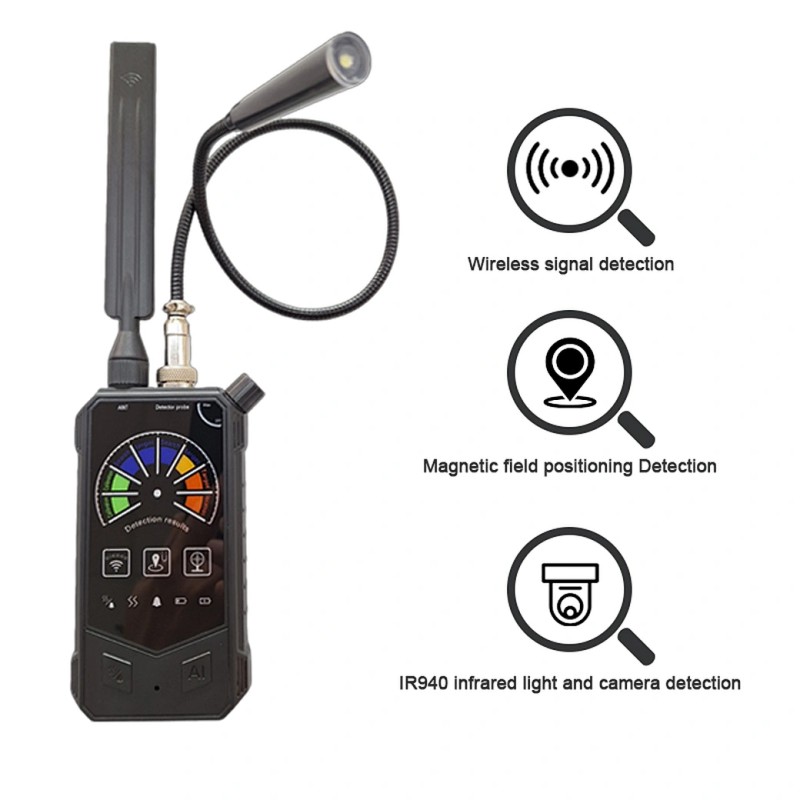 Détecteur professionnel caméra micro traceur GPS