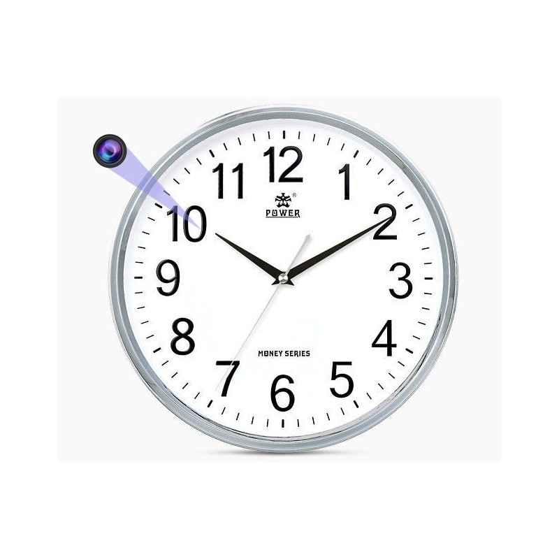 Horloge murale caméra Full HD vision nocturne